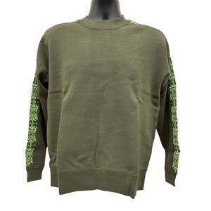 NWT Maluma Royalty Sz XXL Men's Sweater In Olive Green/Lime Green Sleeve Pattern